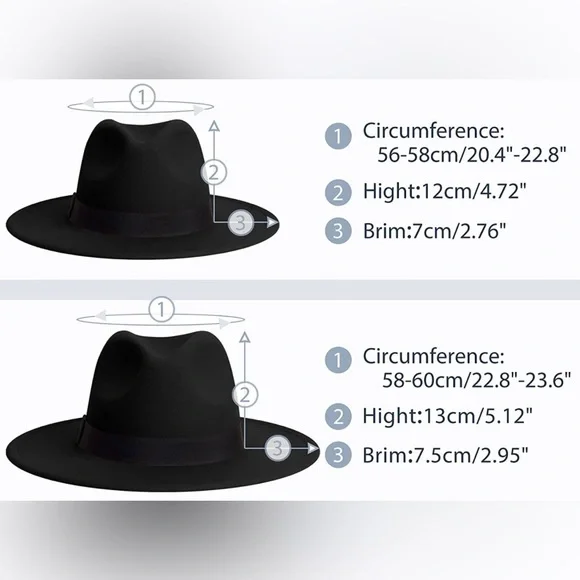 BRAND NEW TRENDY UNISEX WIDE BRIM FEDORA WITH RED UNDERBILL NWT - Picture 2 of 7